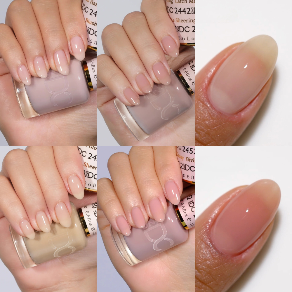 swatch for DND DC Gel & Polish 6pc Set – French Foundation