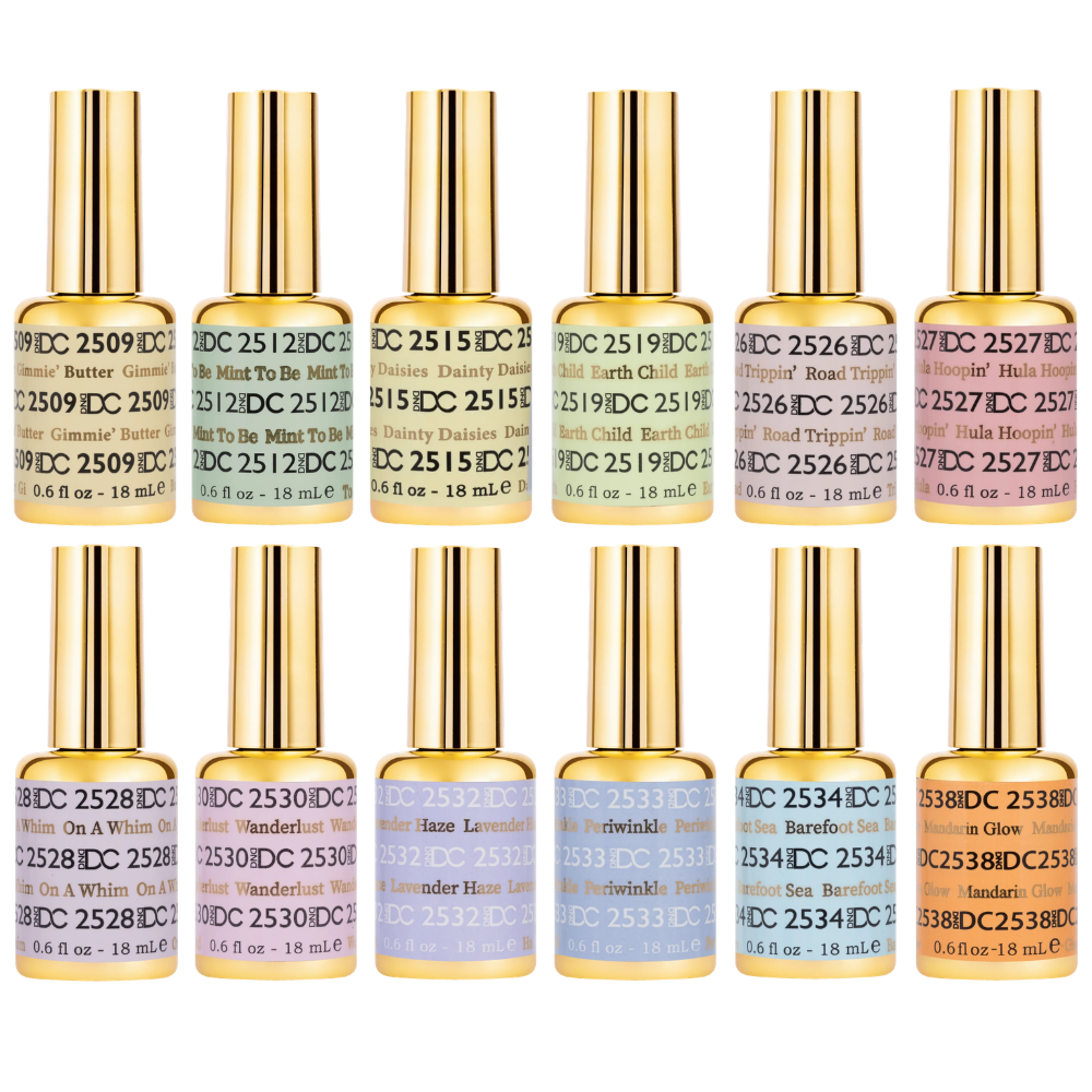 DND DC Gel Polish 12pc Set - Spring Pastels
