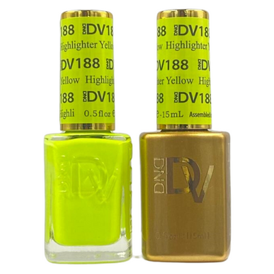 188 Highlighter Yellow Diva Gel & Polish Duo by DND