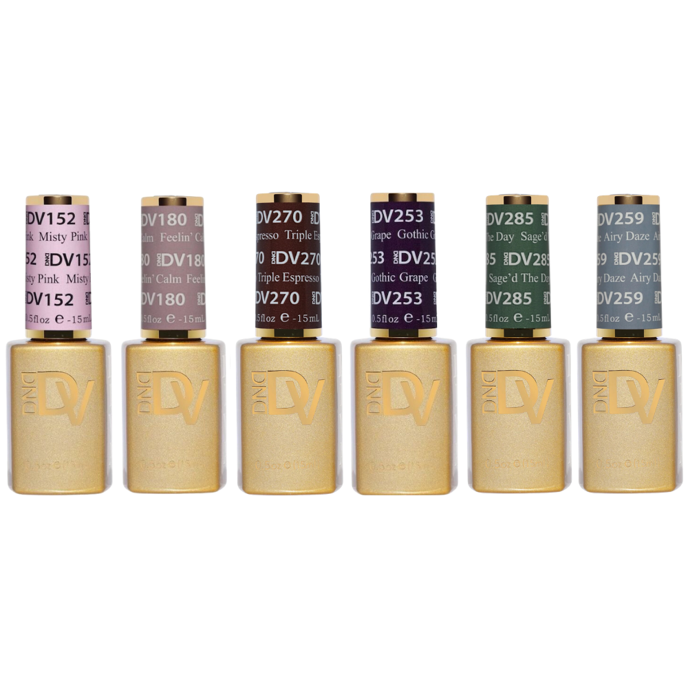 DND Diva Fall Gel Polish 6pc Bundle - Earthy Tones