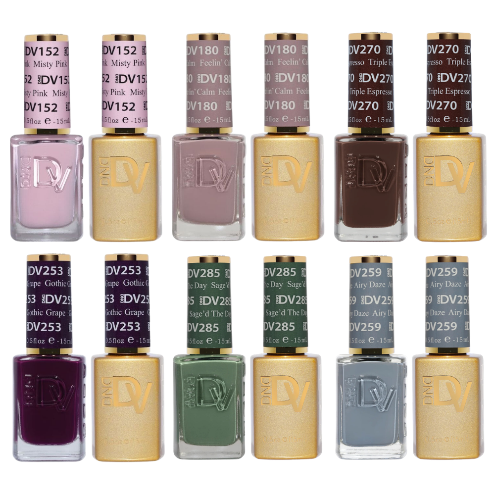 DND Diva Fall Gel & Polish 6pc Bundle - Earthy Tones