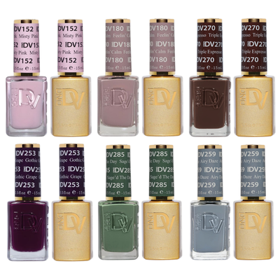 DND Diva Fall Gel & Polish 6pc Bundle - Earthy Tones
