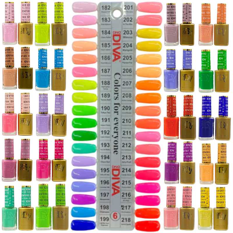 Dnd Diva Raspberry DND Diva Swatch Gel & Polish Collection 6