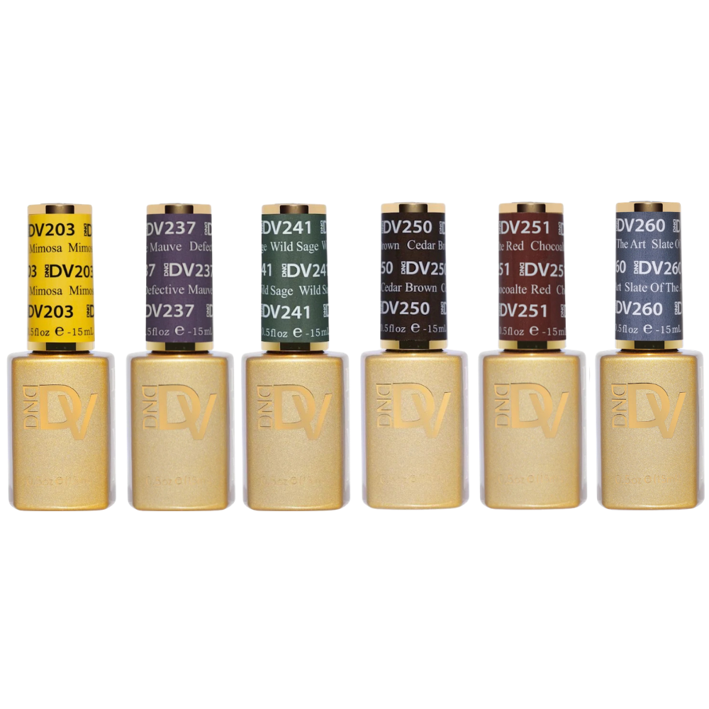 DND Diva Fall Gel Polish 6pc Bundle - Cozy Autumn