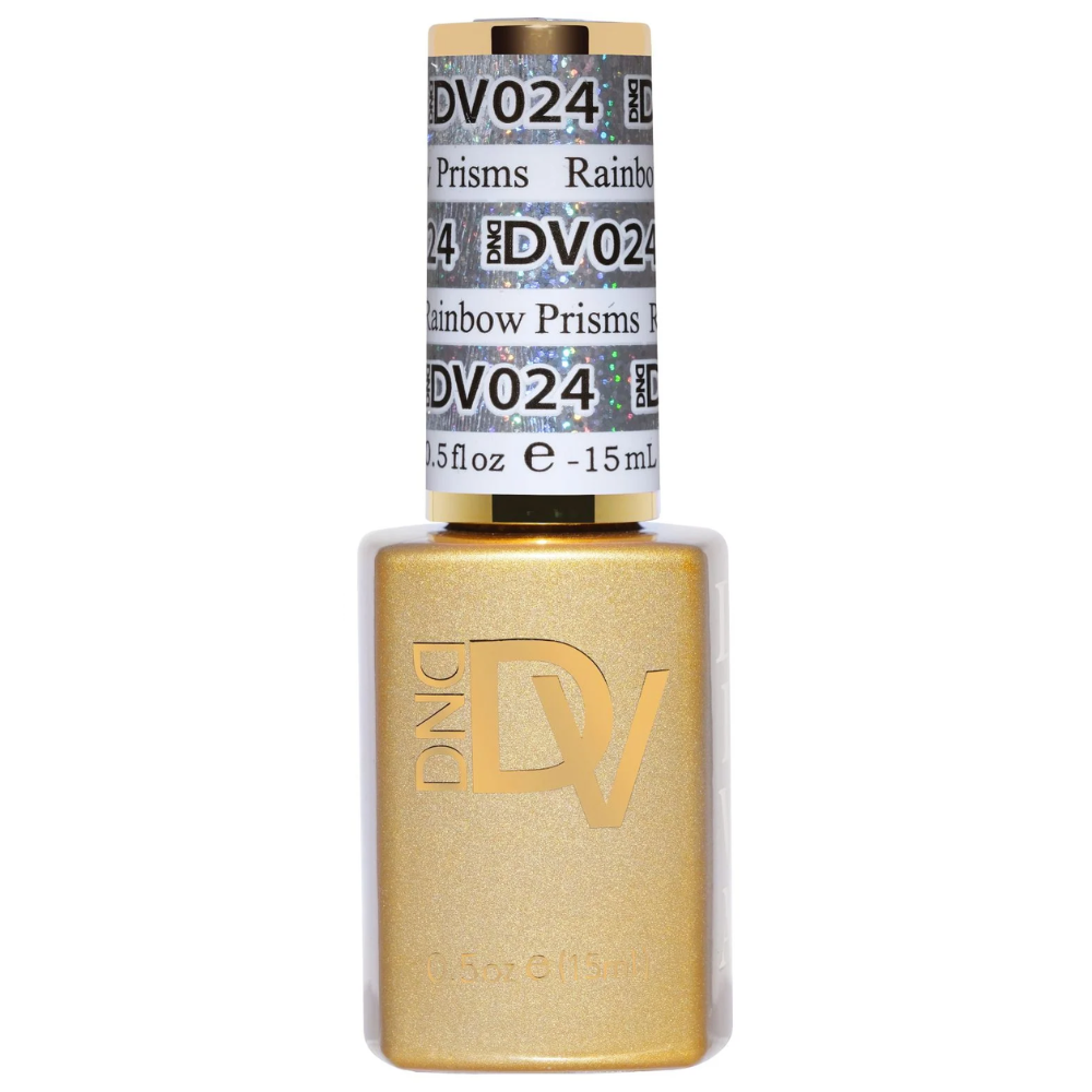 gel bottle of DND Diva Gel Rainbow Prisms