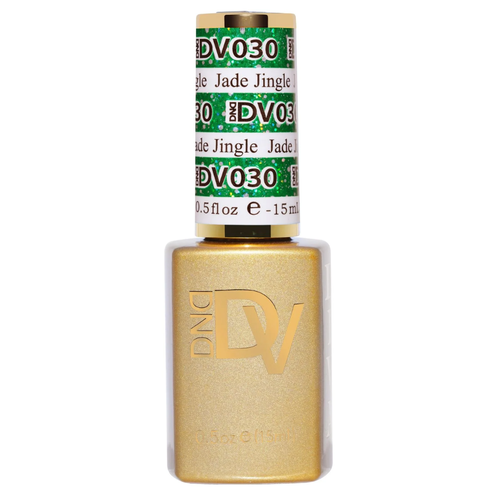 gel bottle of DND Diva Gel Jade Jingle