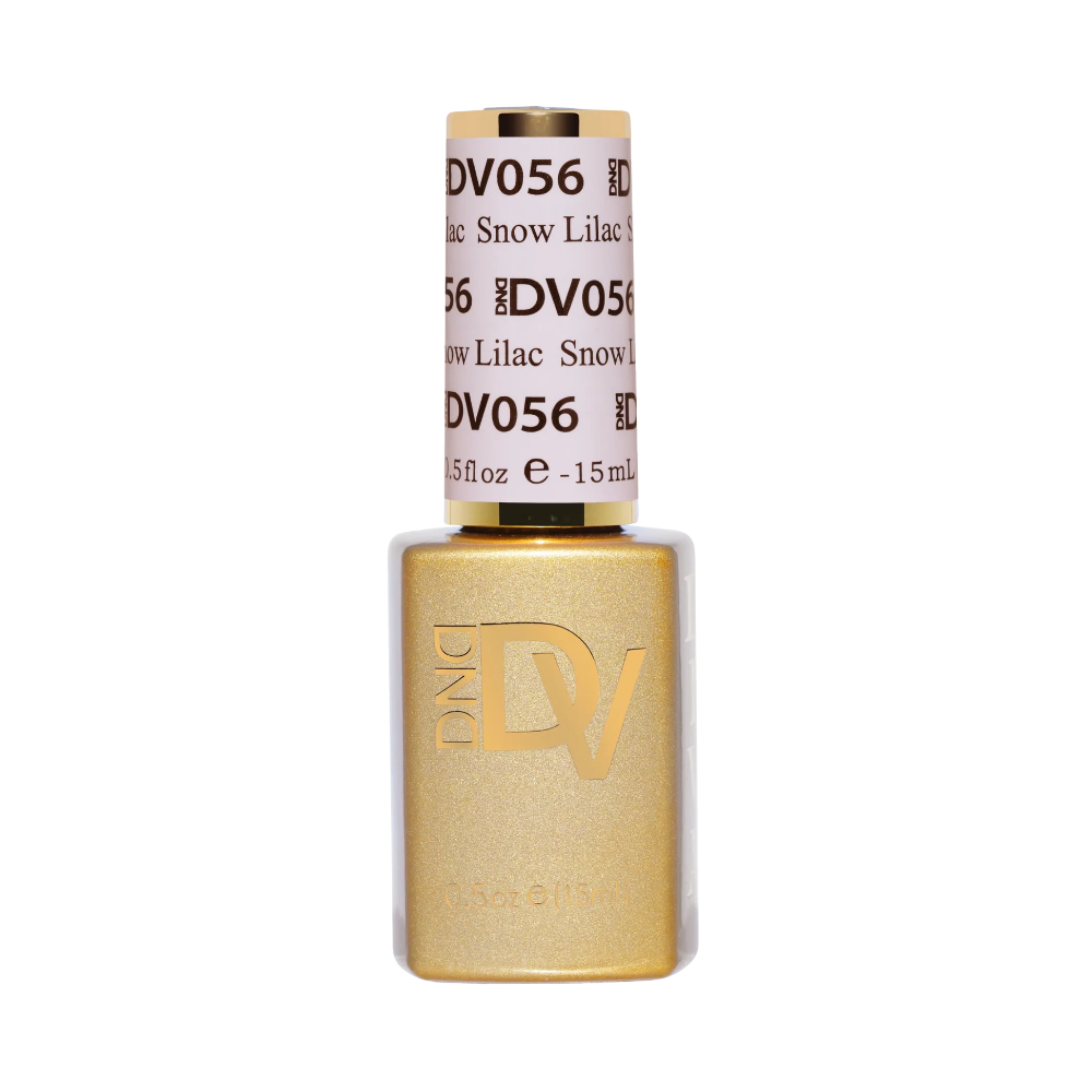 gel bottle of DND Diva 056 Snow Lilac
