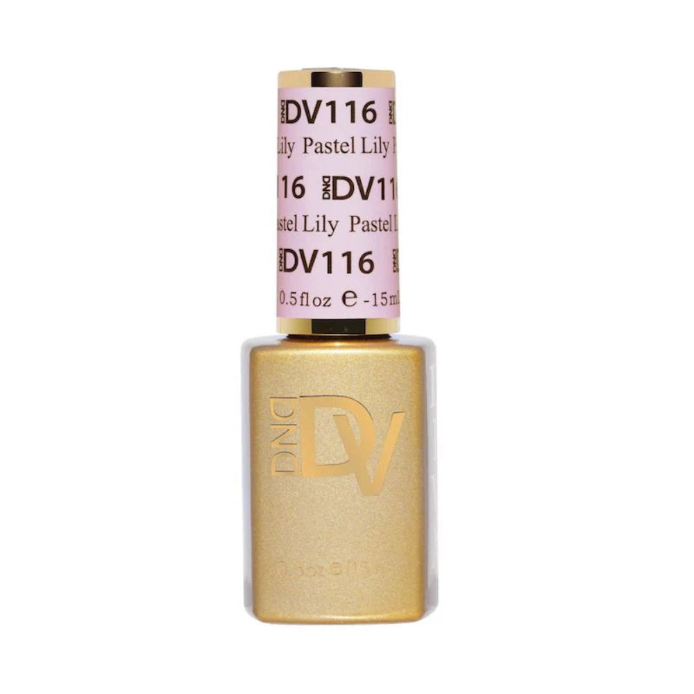 gel bottle of DND Diva Gel 116 Pastel Lily