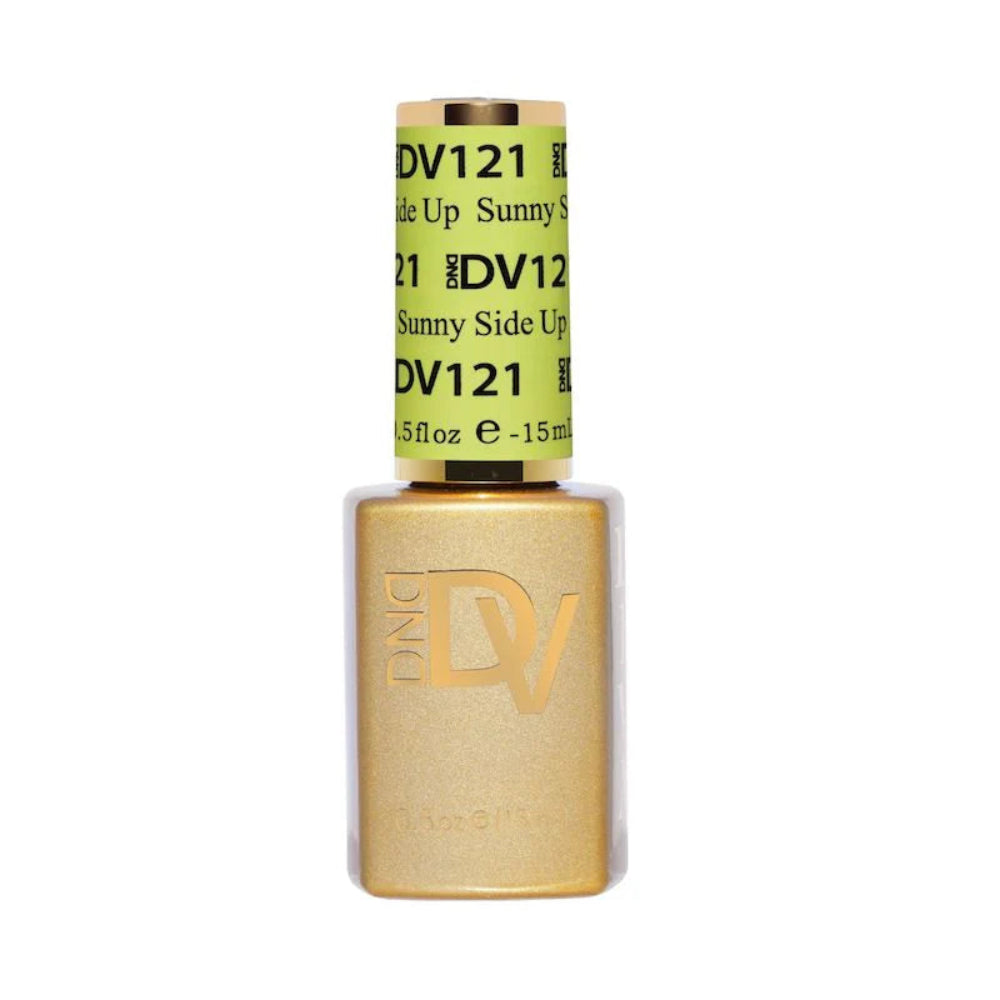 gel bottle of DND Diva Gel 121 Sunny Side Up
