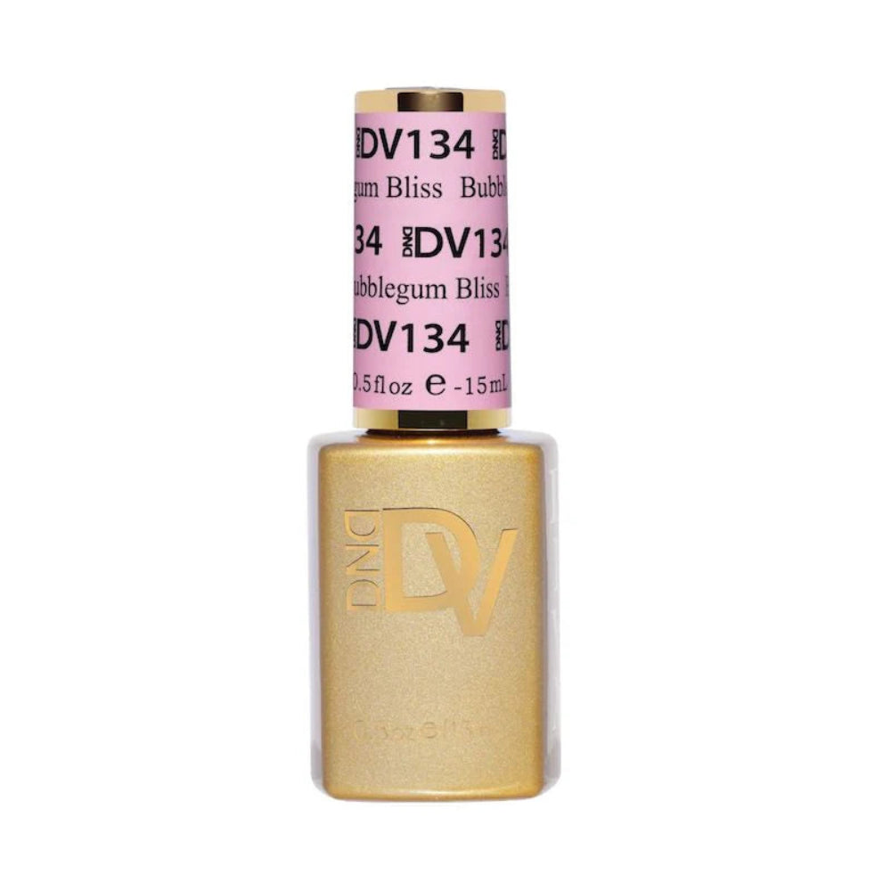 gel bottle of DND Diva Gel 134 Bubblegum Bliss