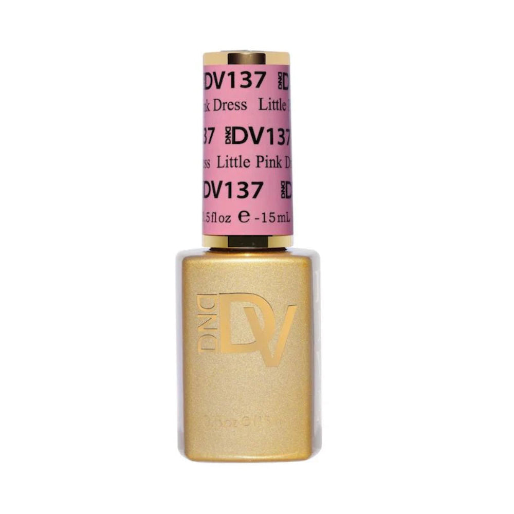 gel bottle of DND Diva Gel 137 Little Pink Dress