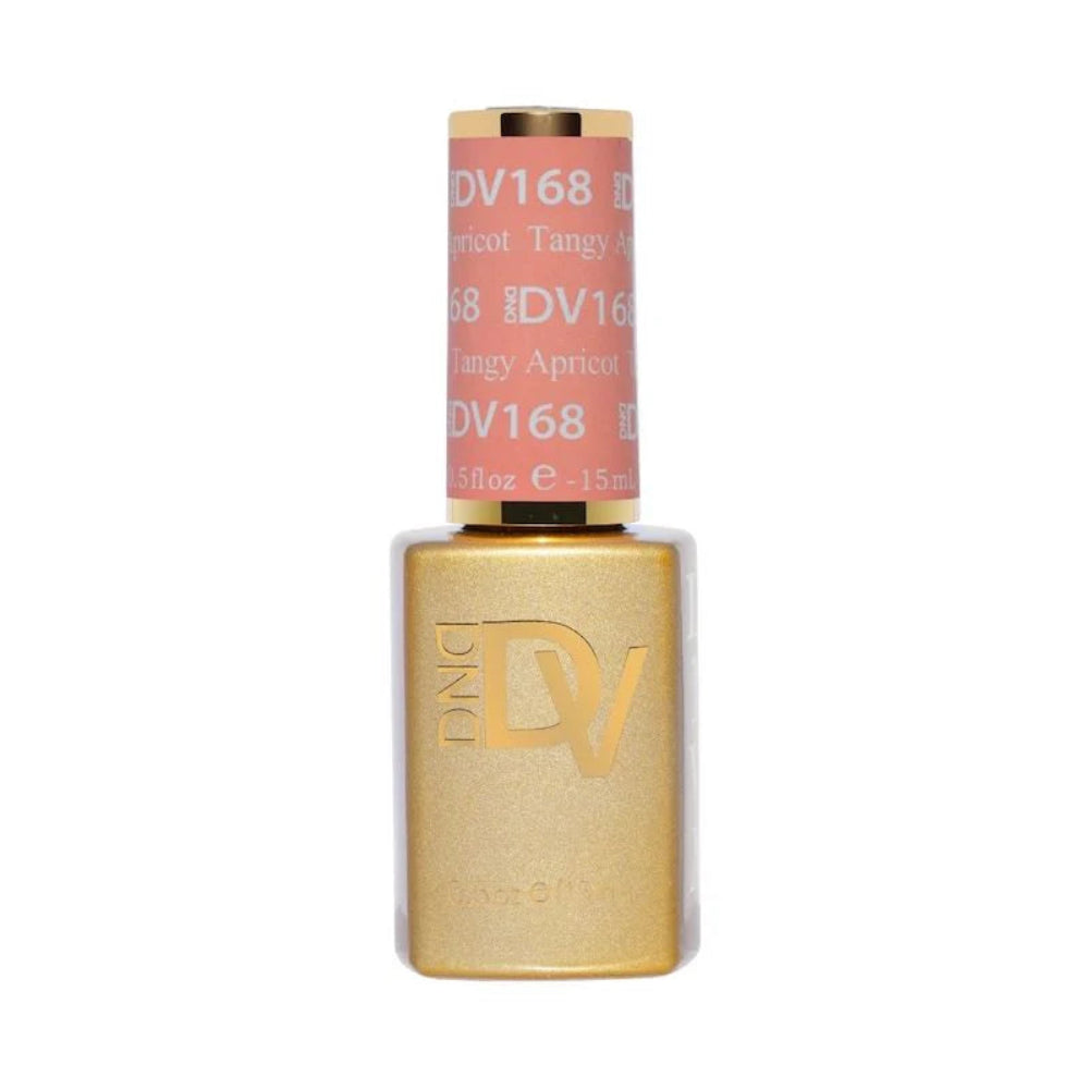 gel bottle of DND Diva Gel 168 Tangy Apricot