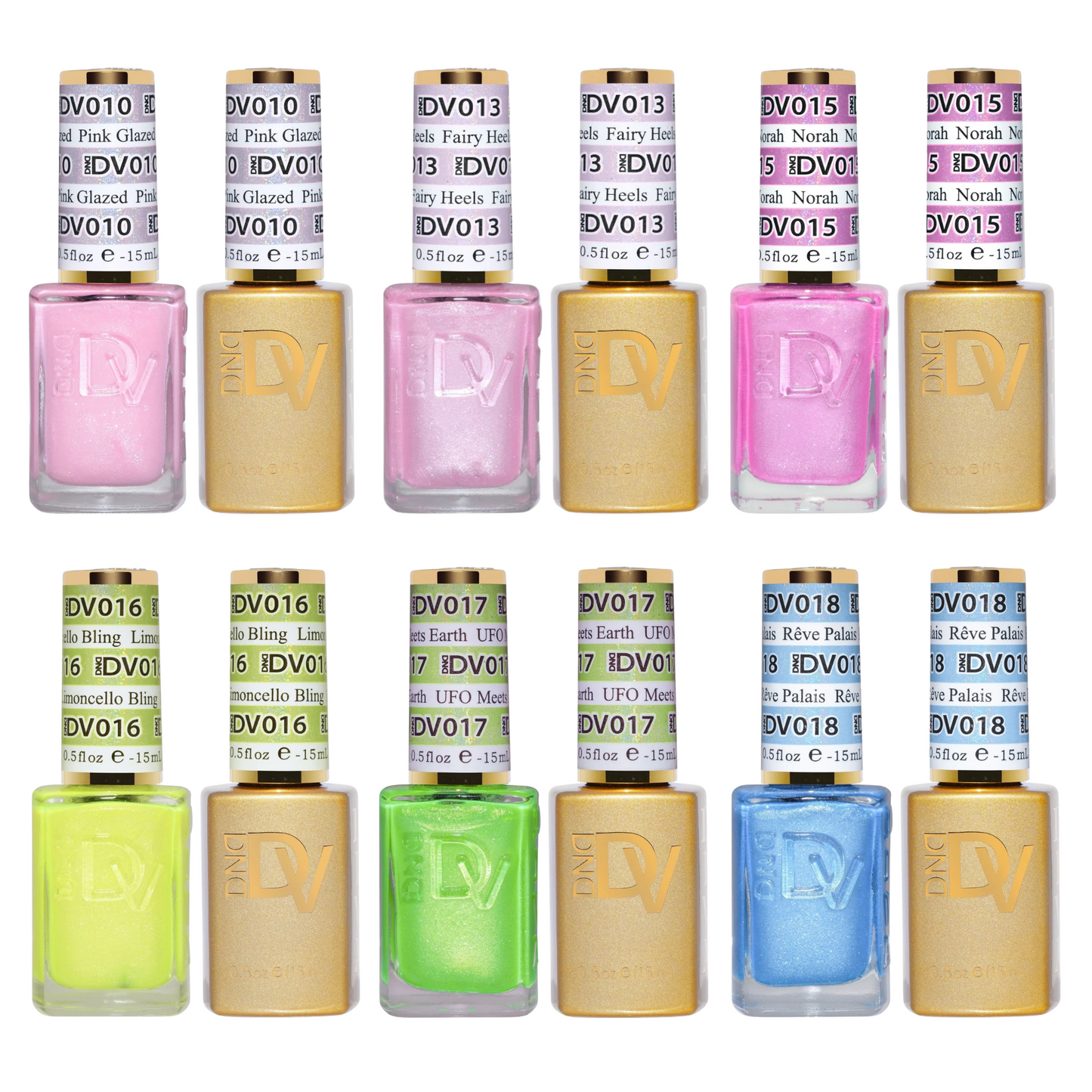 DND Diva Gel & Polish 6pc Bundle - Glitter Glaze