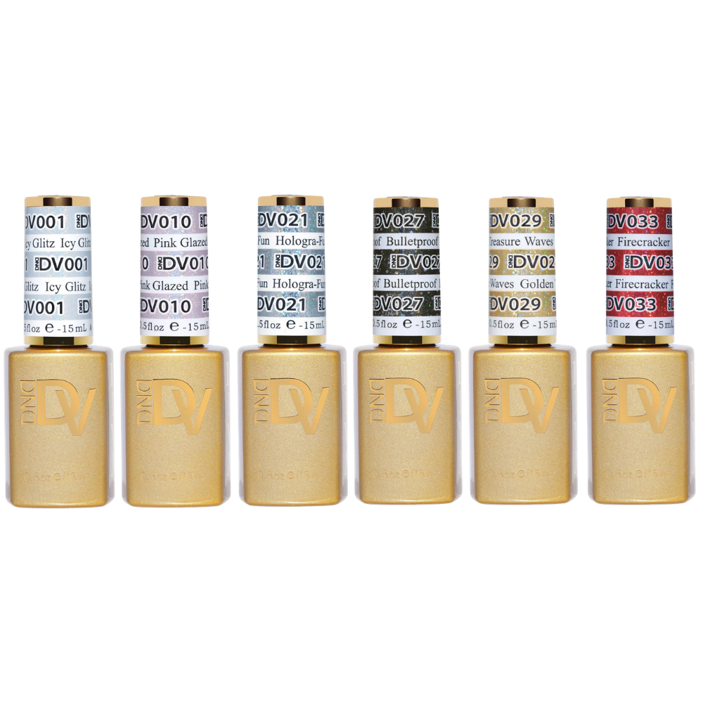 DND Diva Winter Gel Polish 6pc Bundle - Winter Glitters