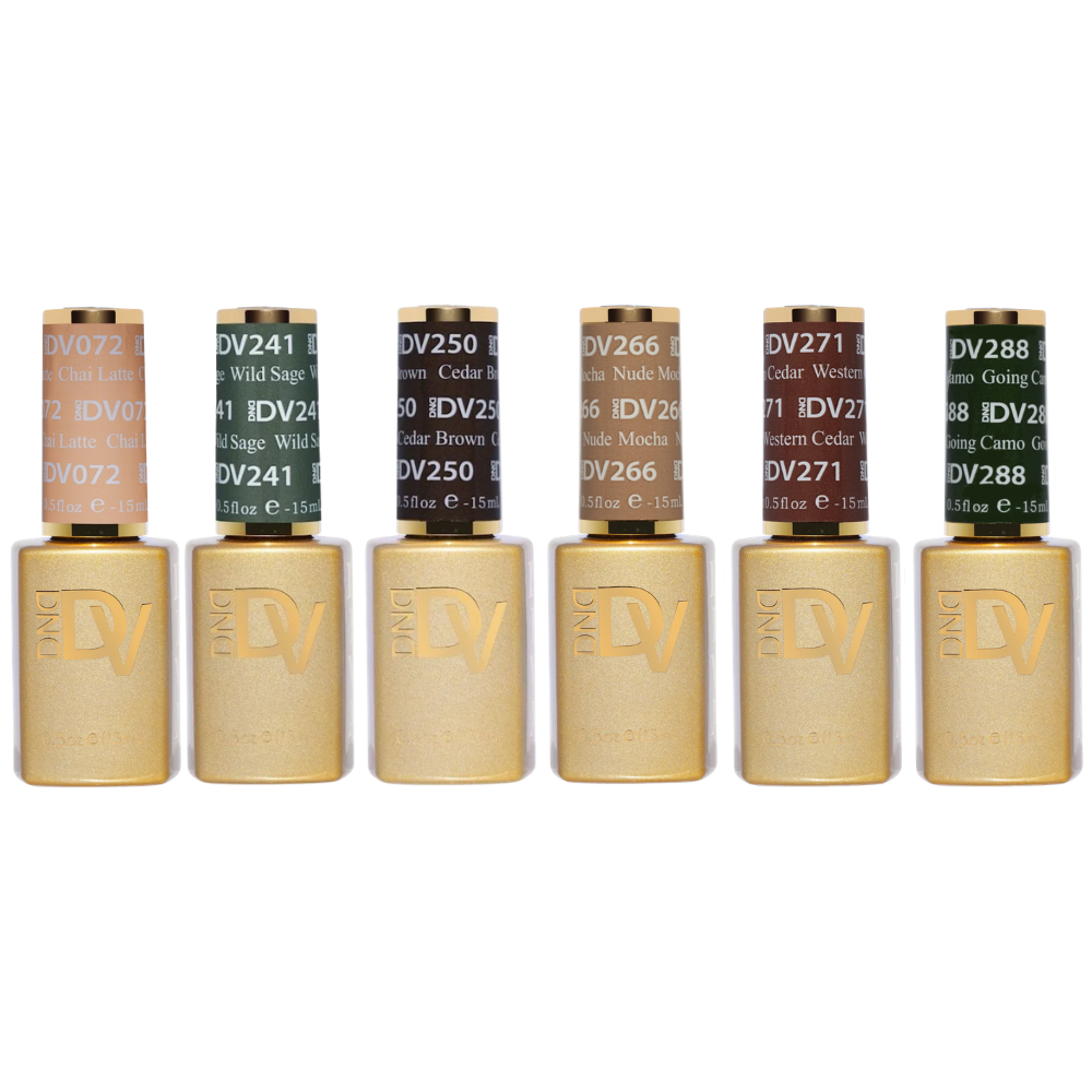 DND Diva Fall Gel Polish 6pc Bundle - Earth & Ember