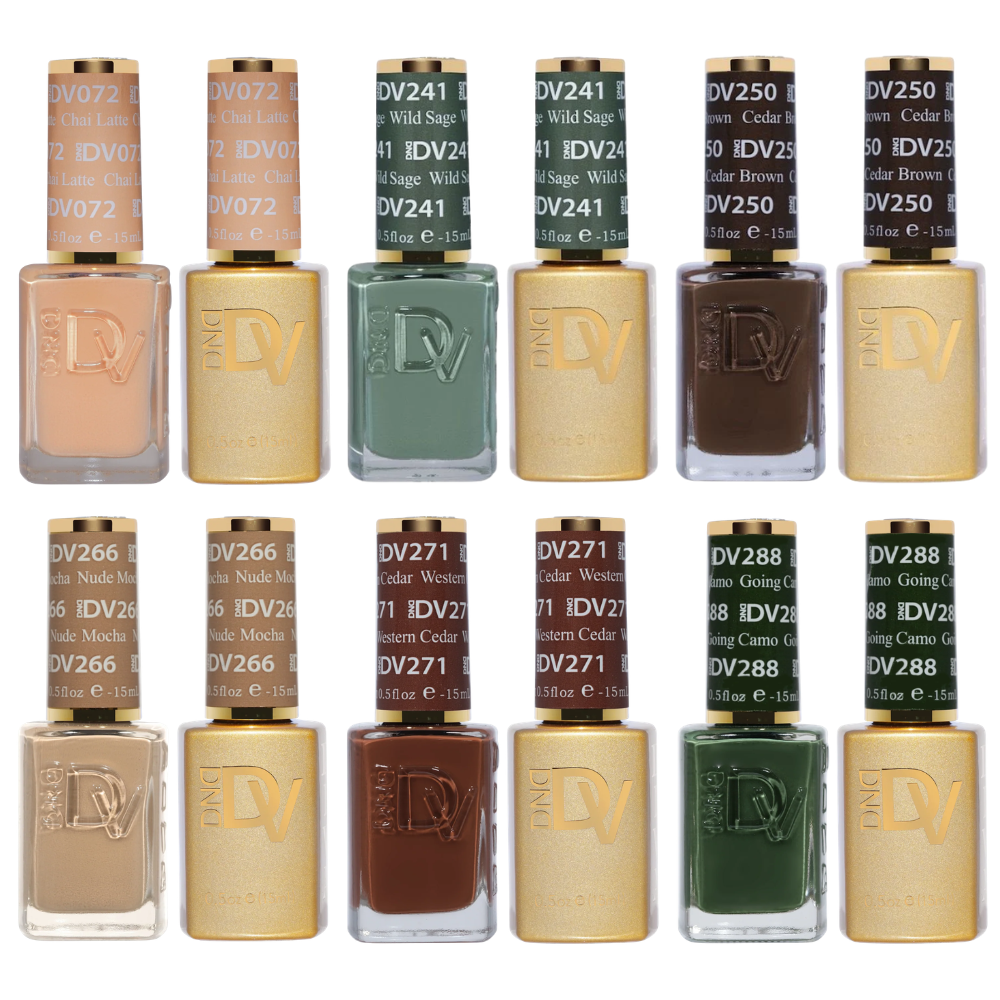 DND Diva Gel & Polish 6pc Bundle - Earth & Ember