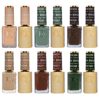 DND Diva Gel & Polish 6pc Bundle - Earth & Ember