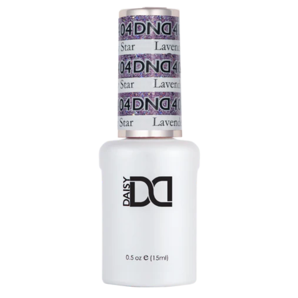 Gel bottle of DND Gel 404 Lavender Daisy Star
