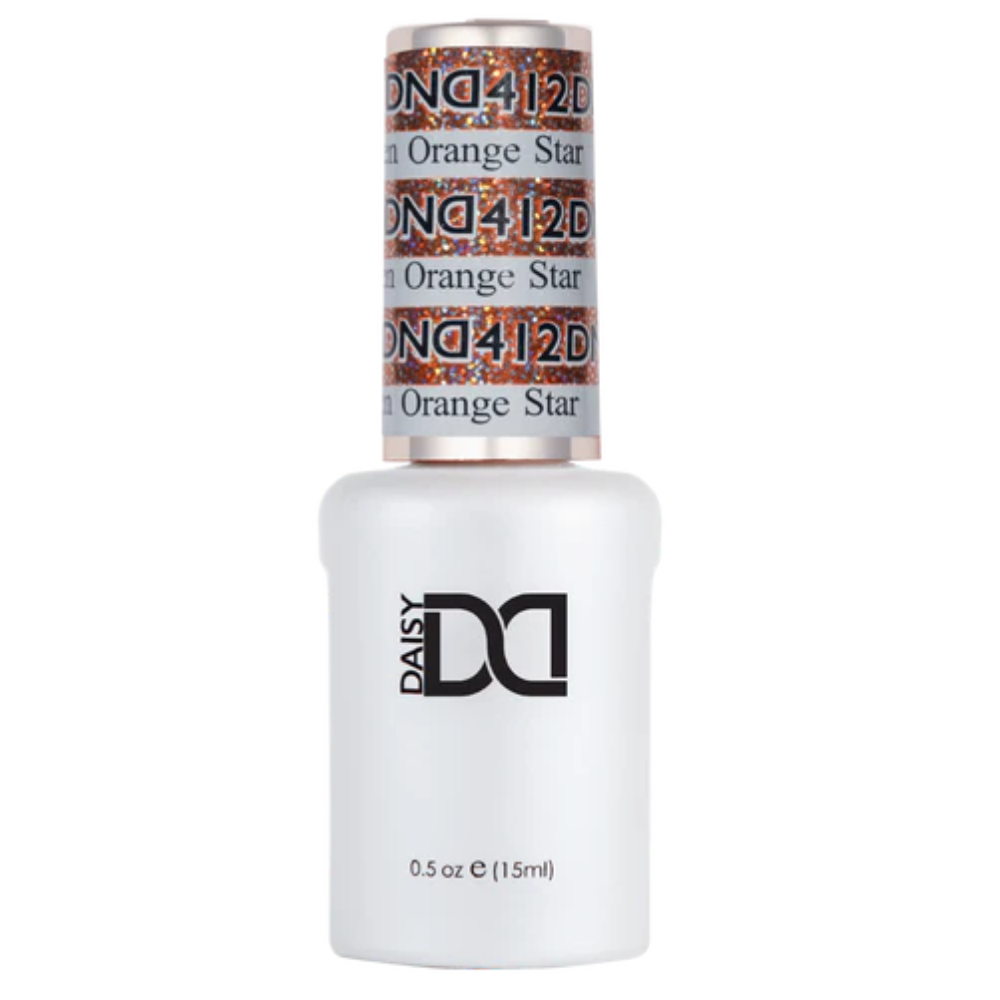 Gel bottle of DND Gel 412 Golden Orange Star