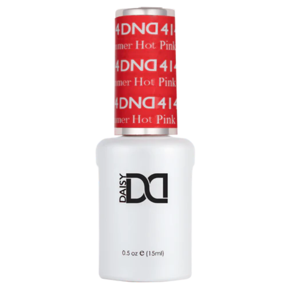Gel bottle of DND Gel 414 Summer Hot Pink