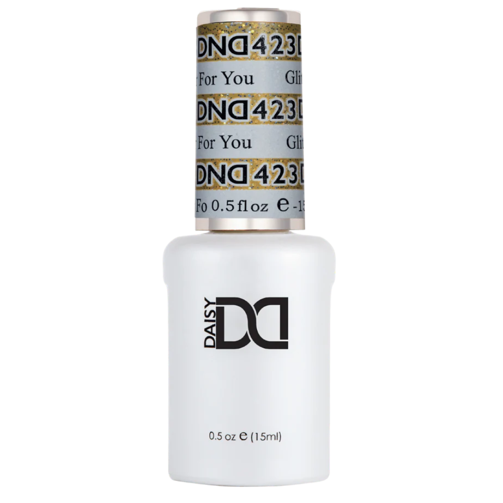 Gel bottle of DND Gel 423 Glitter For You