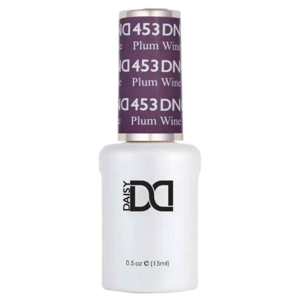Gel bottle of DND Gel 453 Plum Wine
