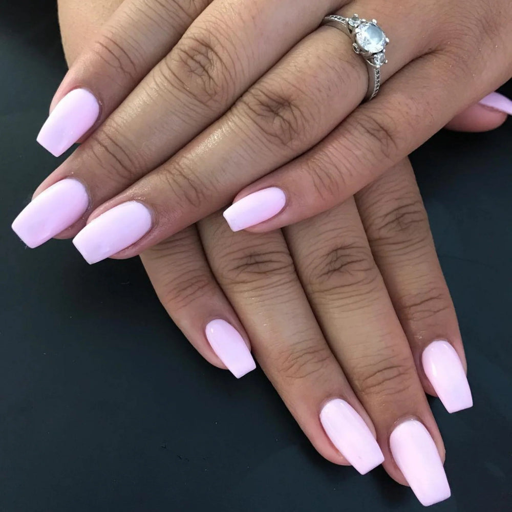 hands wearing DND Gel Polish - 496 Bellet Slipper