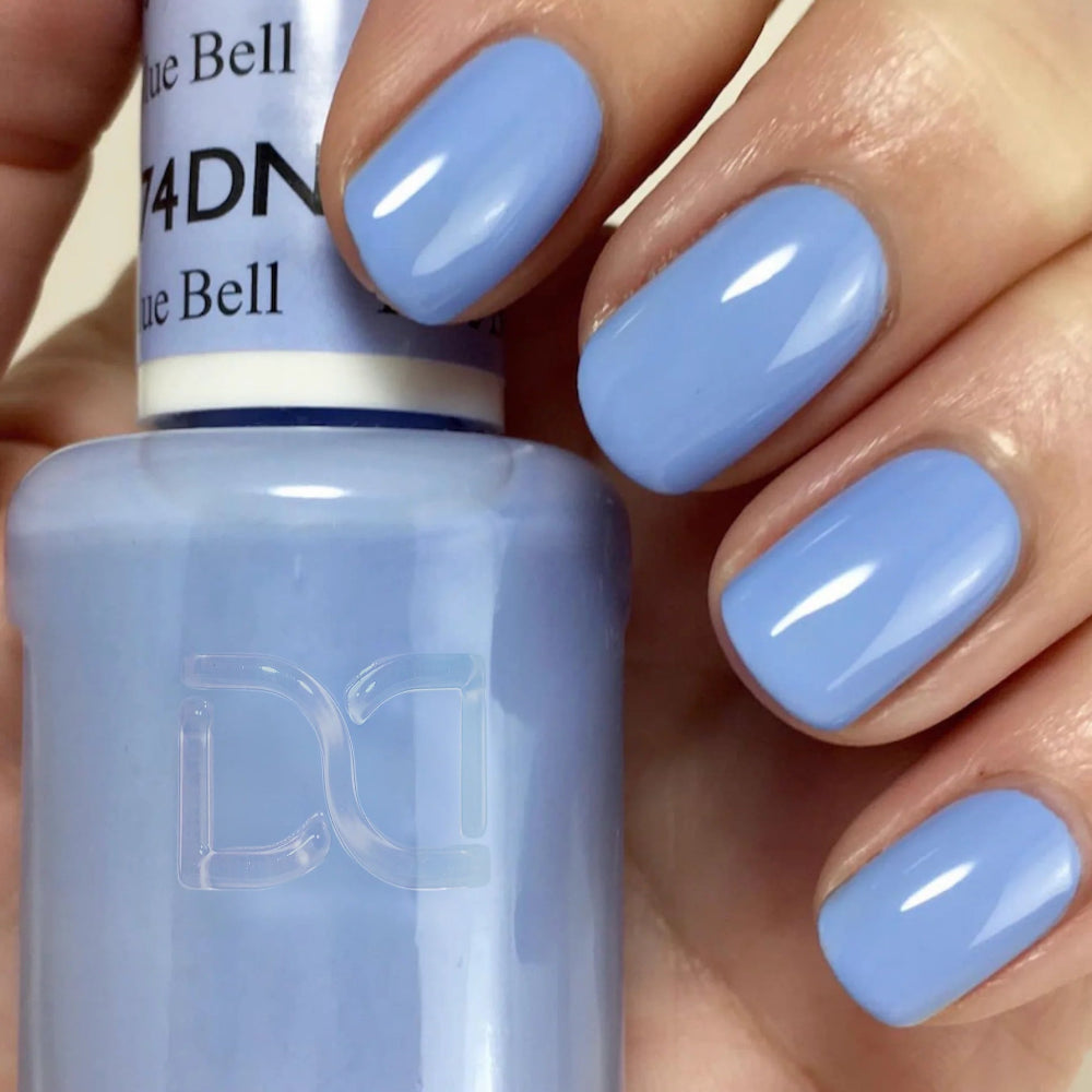 hands wearing DND Gel Polish - 574 Blue Bell