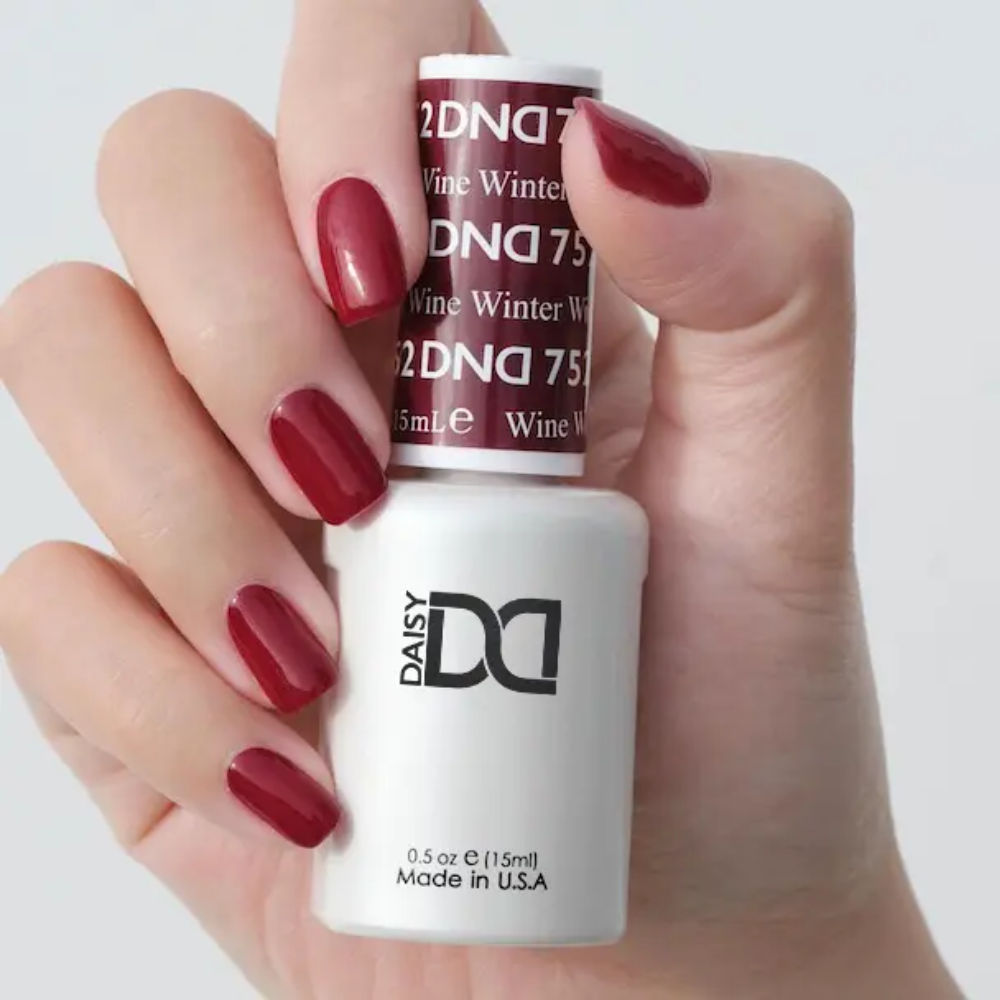 hands wearing DND Gel Polish - 752 Winter Wine