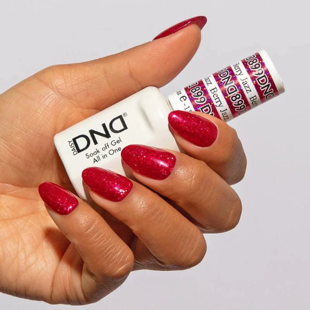 hands wearing DND Gel Polish - 899 Berry Jazz