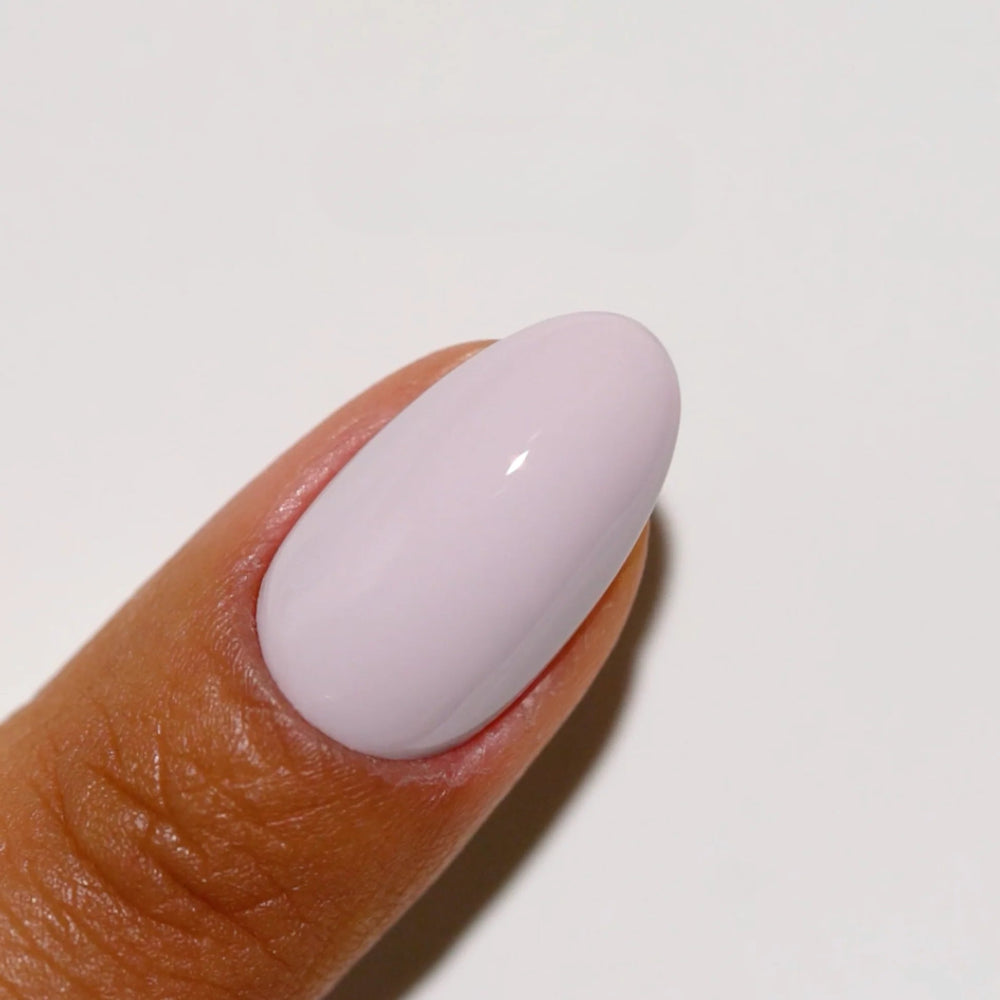 finger wearing DND Gel Polish - 990 Violet Dusk