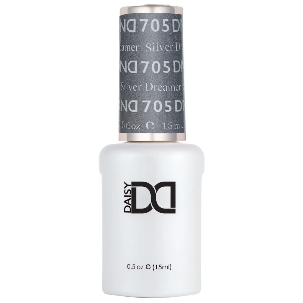 gel bottle of DND Gel Polish - 705 Silver Dream