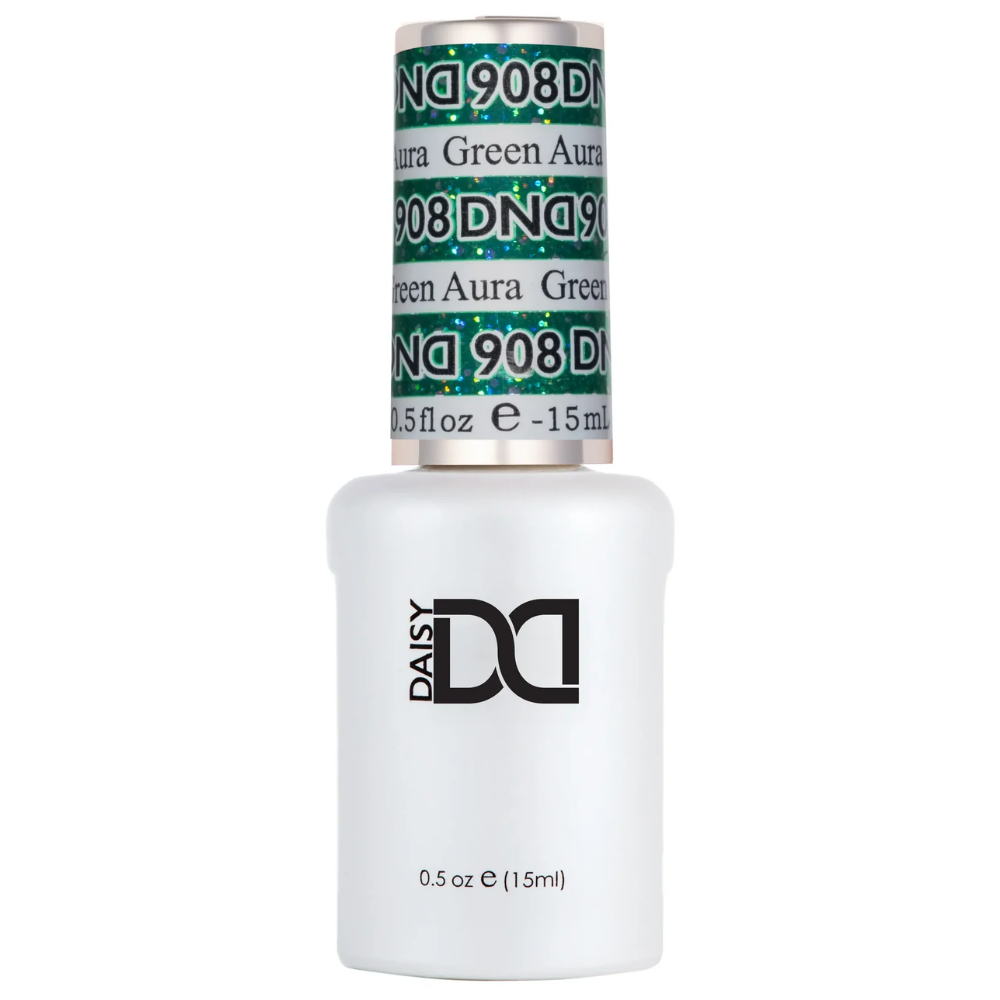 gel bottle of DND Gel Polish - 908 Green Aura