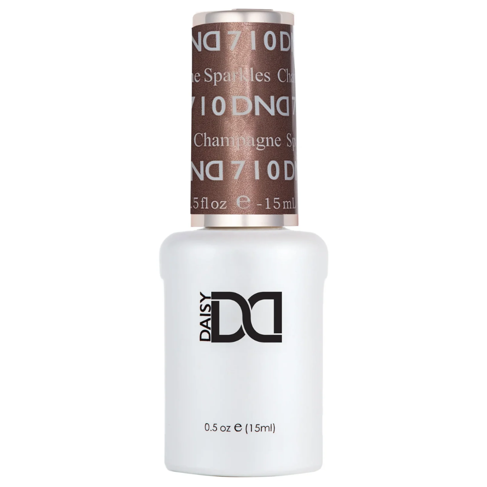 gel bottle of DND Gel Polish 710 Champagne Sparkles