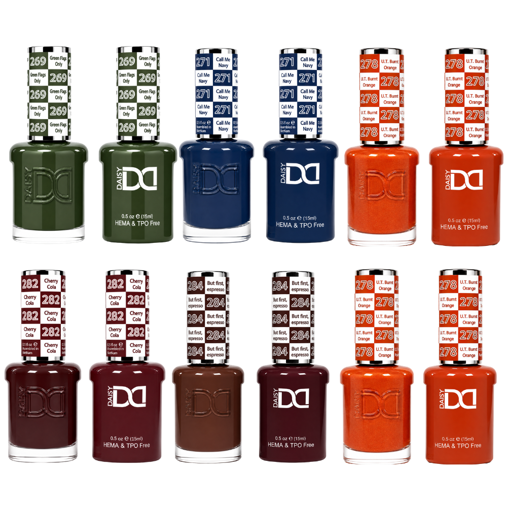 DND fall HEMA & TPO FREE Gel and Polish 6pc Bundle 
