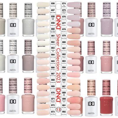 Sheer Gel & Polish Collection 36 Colors By DND 