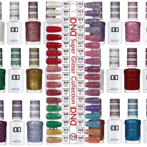 DND Super Glitter Gel & Polish Collection 36 Colors By DND