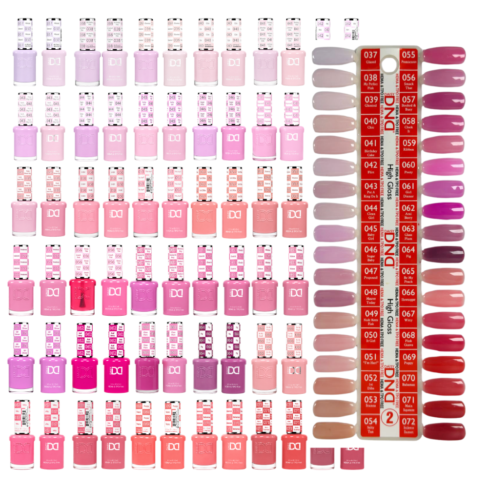DND HEMA & TPO Free Gel & Polish Swatch Collection #2