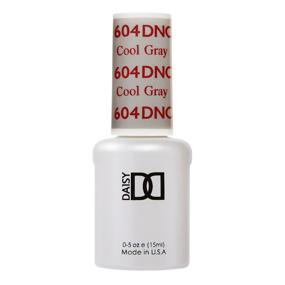 DND 604 Cool Gray single gel polish bottle