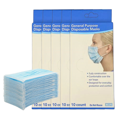 Disposable Face Mask 3ply (Blue) 50pc