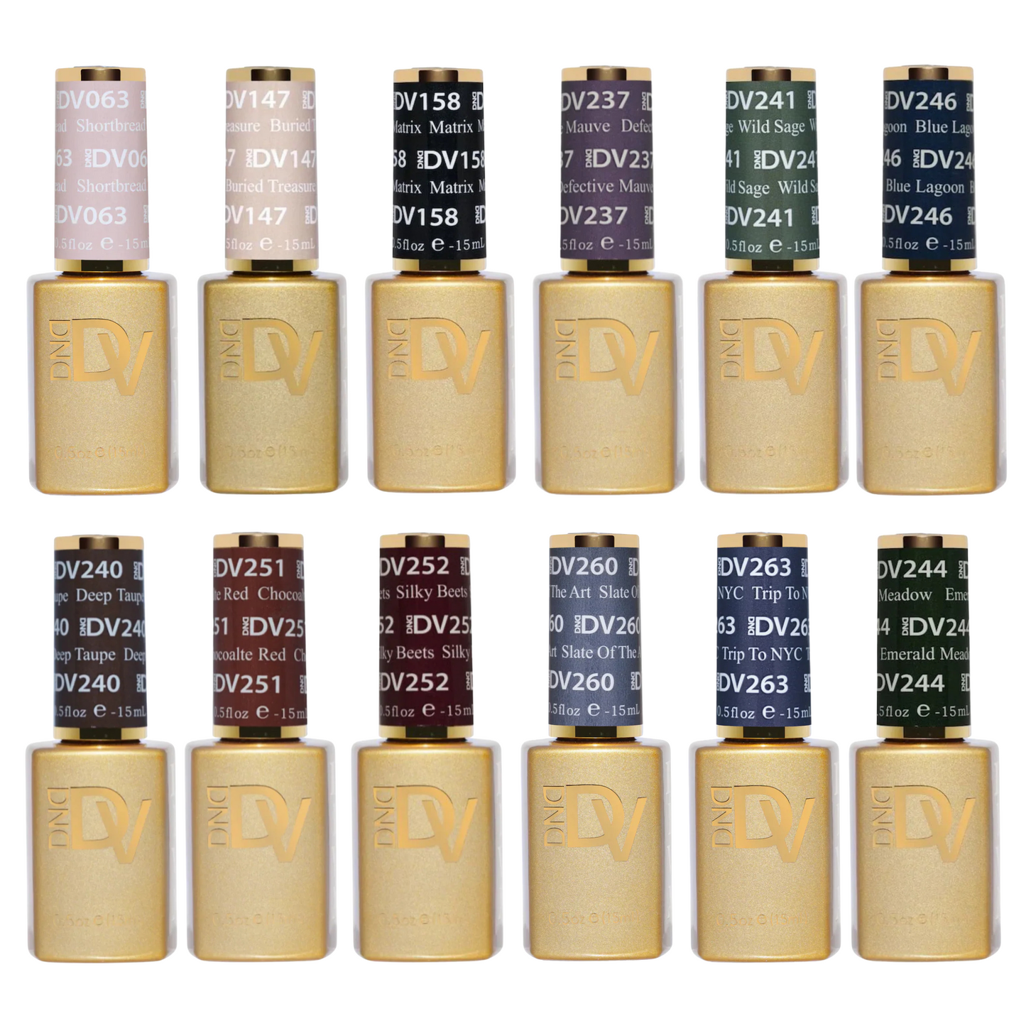 DND Diva Gel Polish 12pc Bundle - Cozy Bonfire Nights