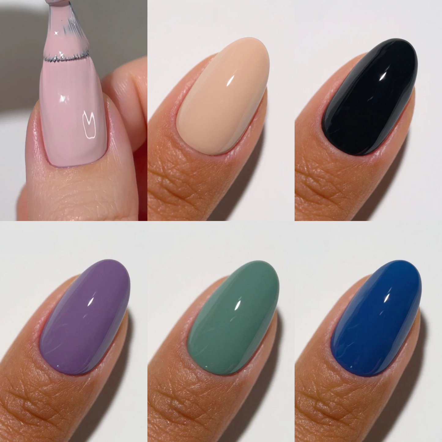 finger wearing DND Diva Fall Gel Polish colors