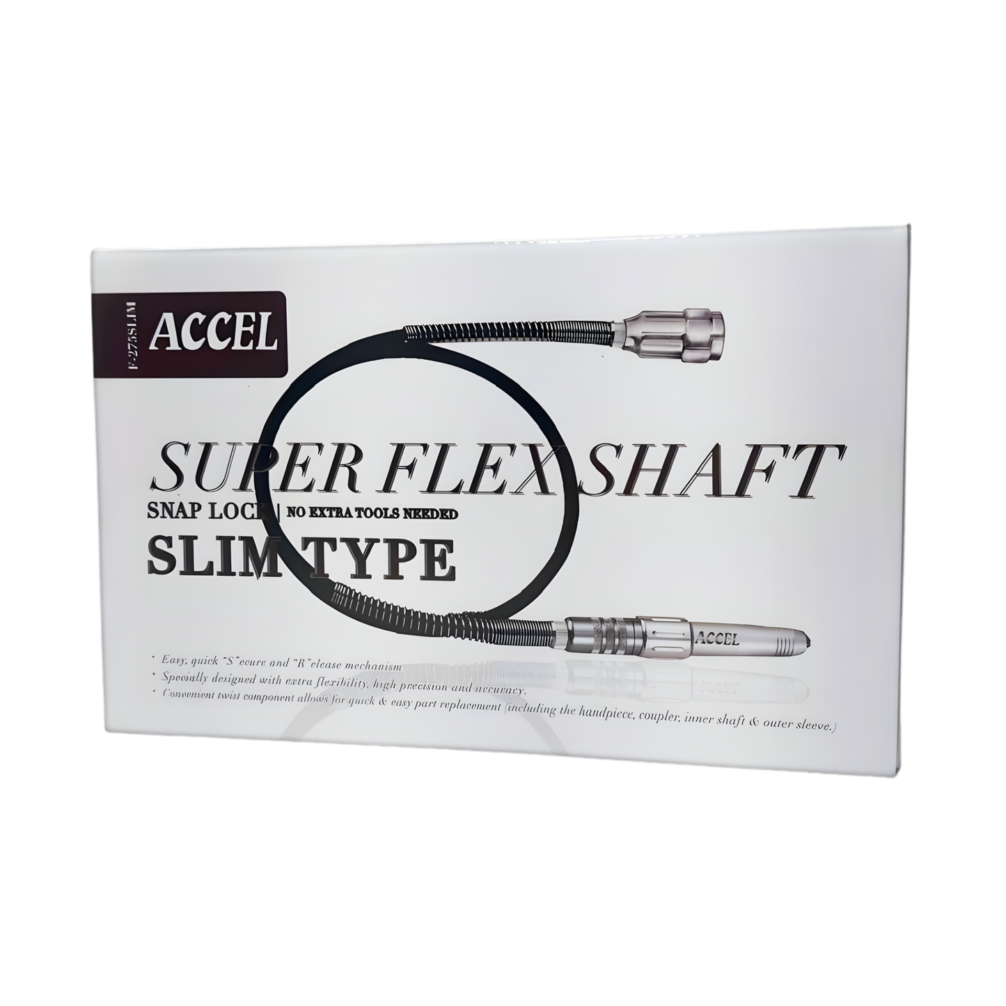Flex Shaft For Rotary Drills - Silver (Slim) 3/32" box