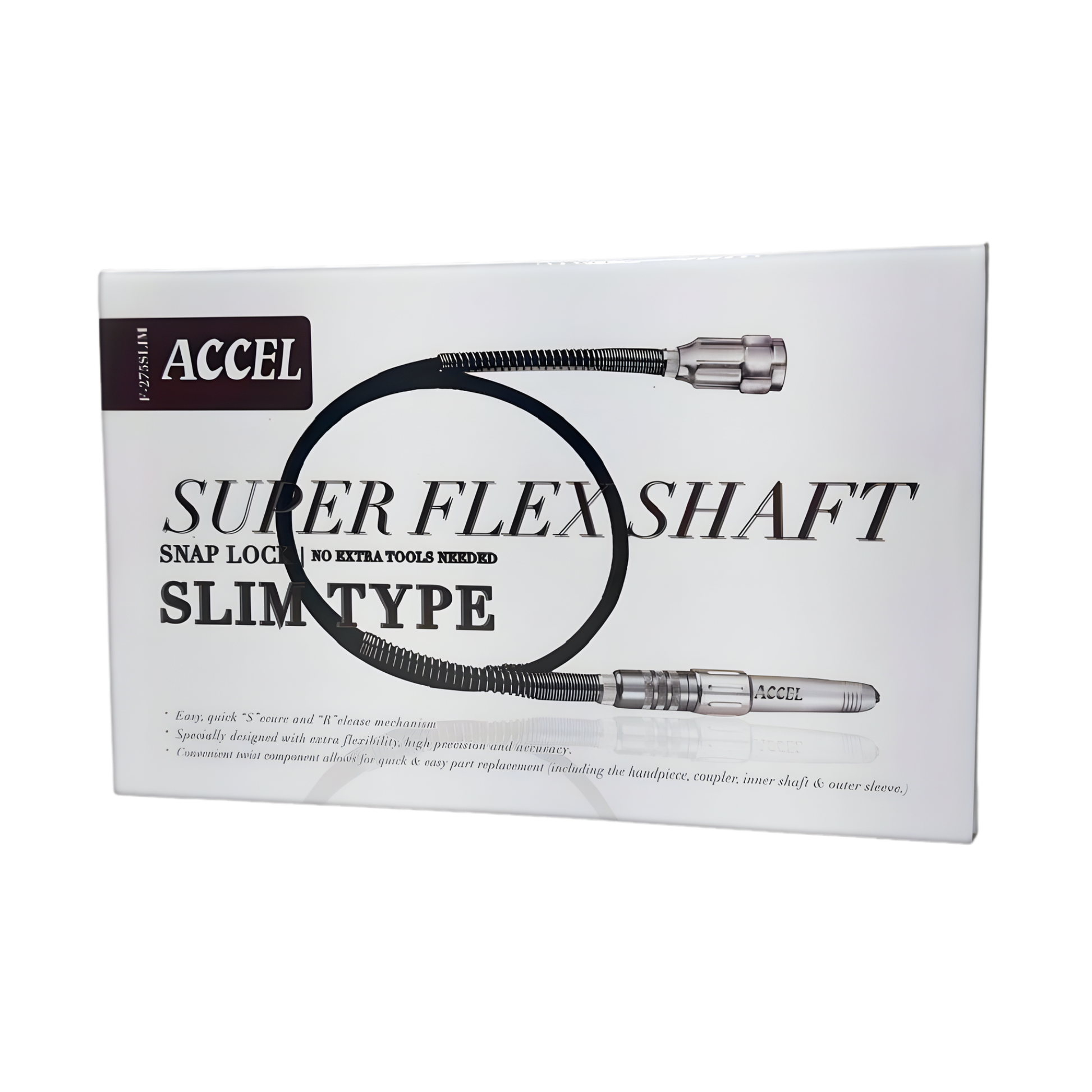 Flex Shaft For Rotary Drills - Silver (Slim) 3/32" box