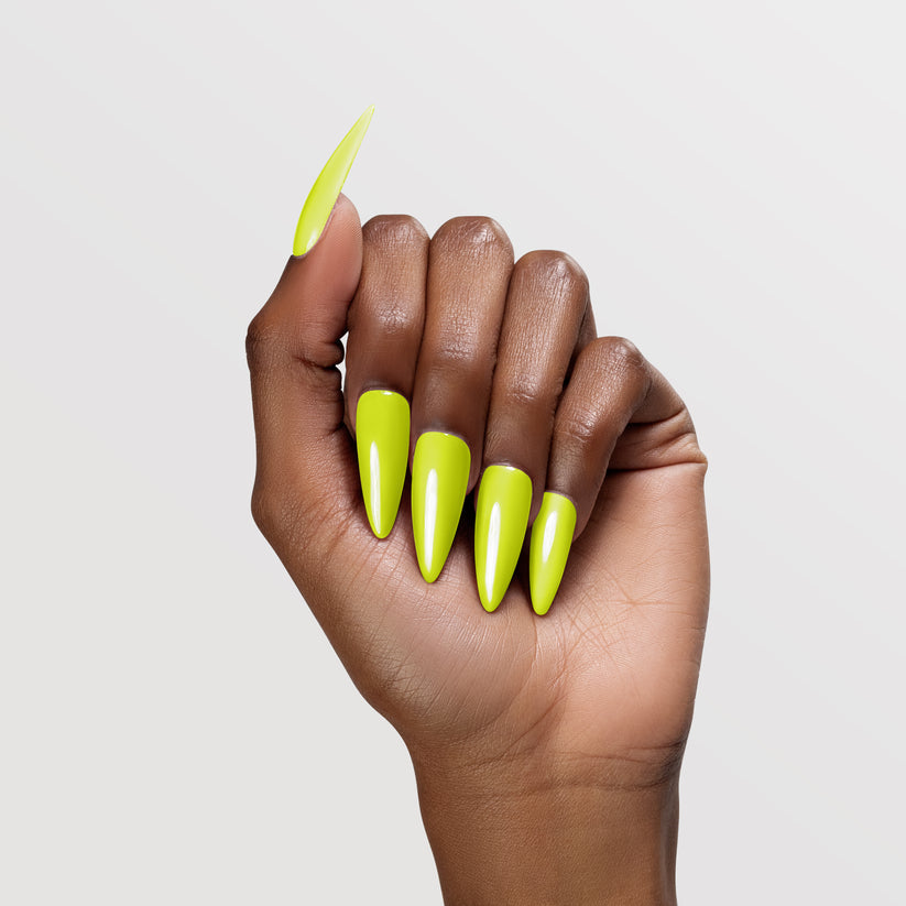 swatch of LG5057 Caution Tape Gel Polish by Chaun Legend