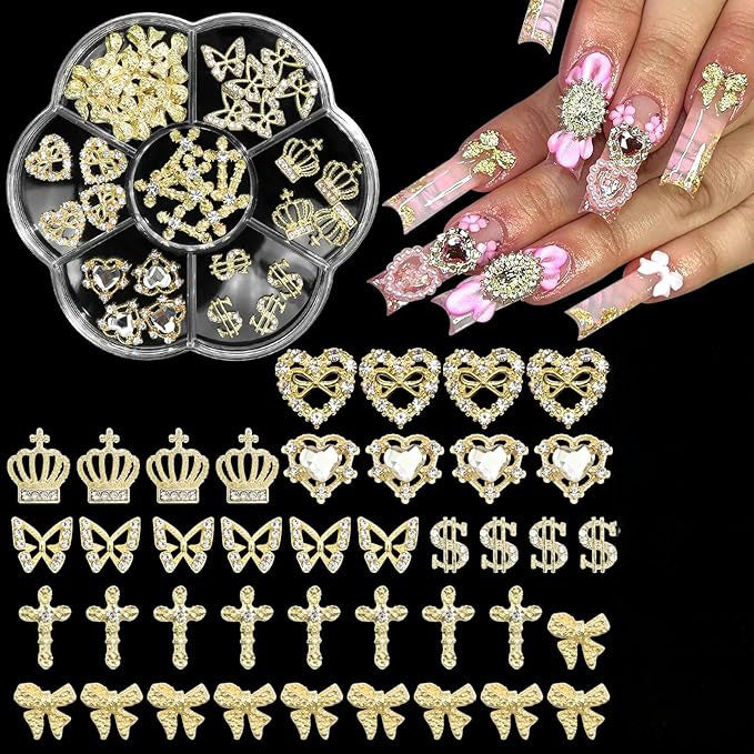 Nail Charms 7pc - Good As Gold