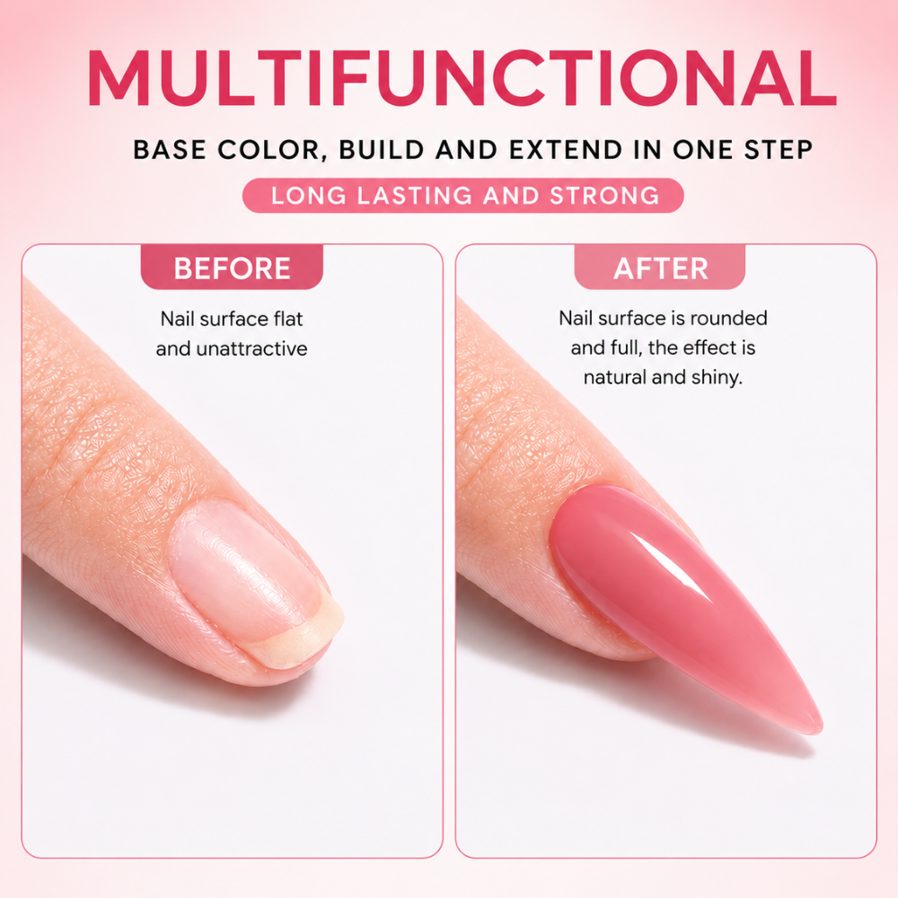 halo builder gel before and after application