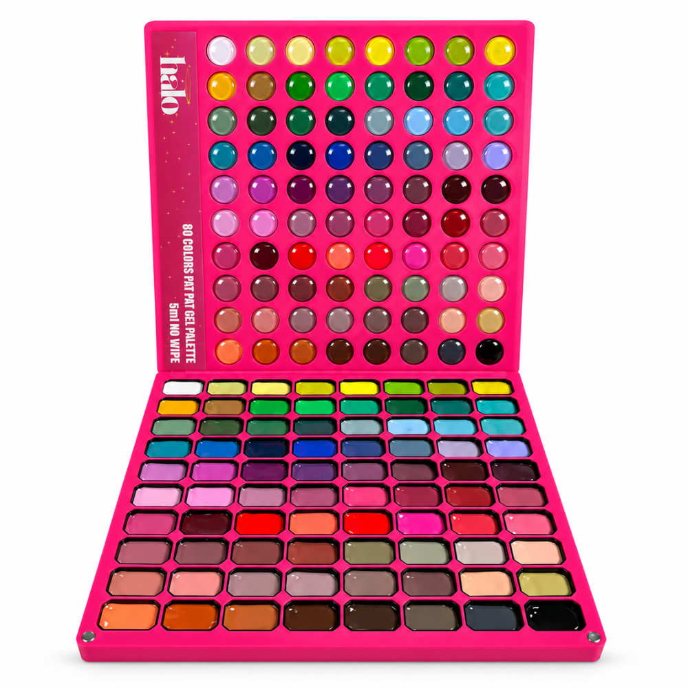 Halo Artistry Pat Pat Gel Palette - 80 Colors front