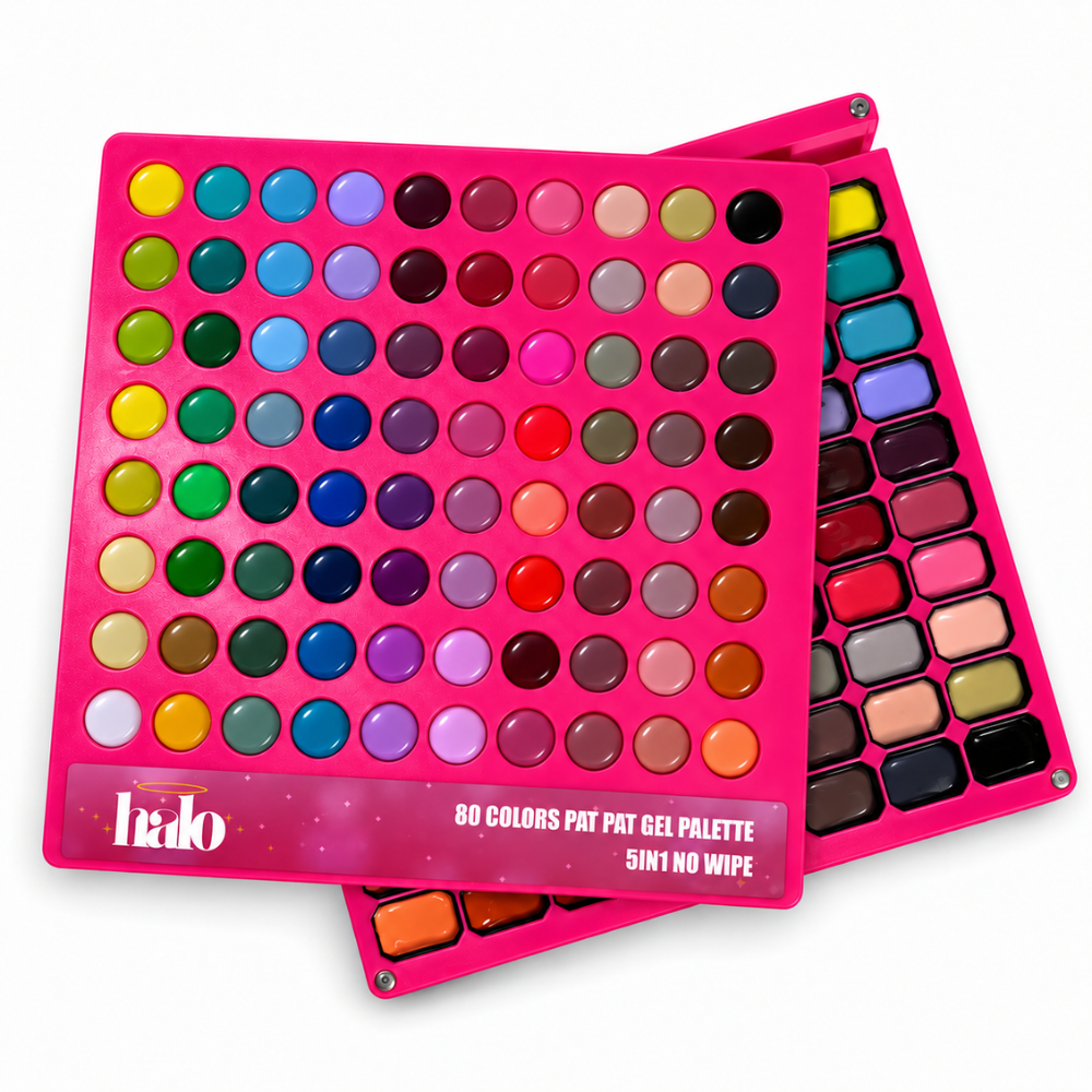 Halo Artistry Pat Pat Gel Palette - 80 Colors front 3