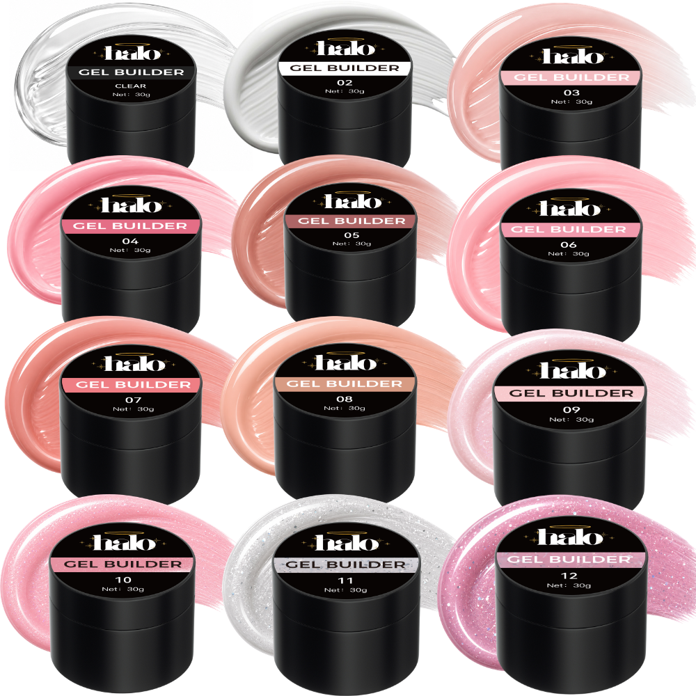 Halo Builder Gel - Bare Basics Collection 1oz - 12pc